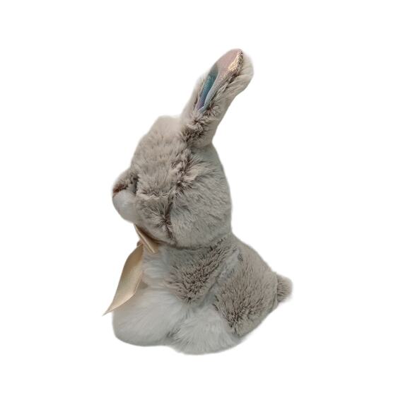 Vintage Plush Bunny Rabbit Toy Brown Iridescent Ears Stuffed Animal Hong Kong - Picture 4 of 11